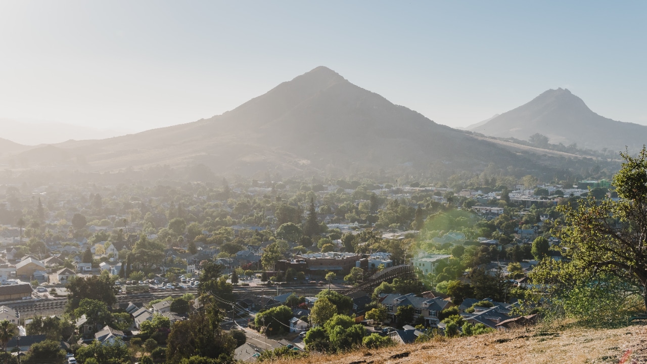 A breathtaking view of San Luis Obispo from the top of Spartan Trail Race.