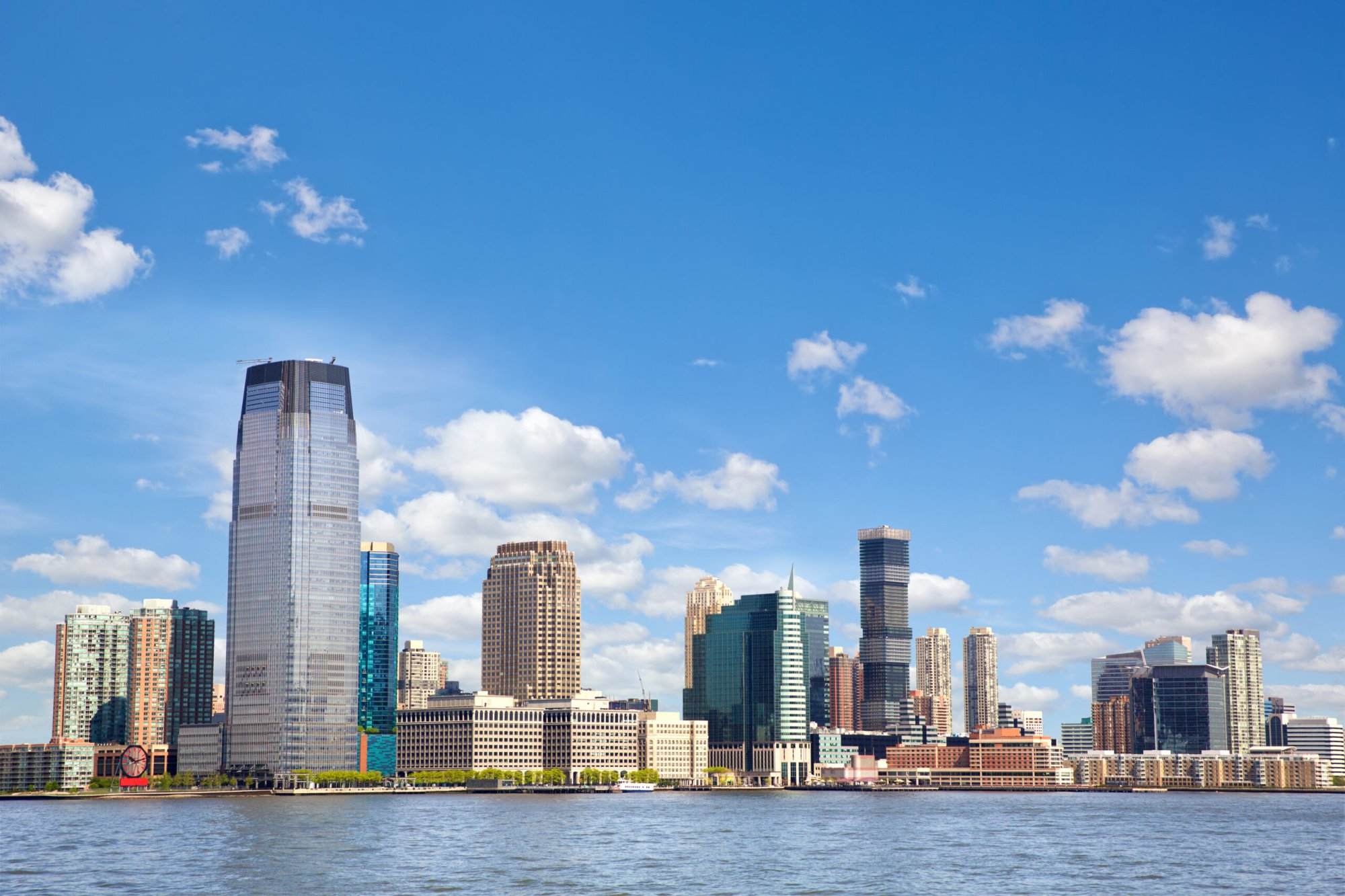 A view of the skyline of new york city.