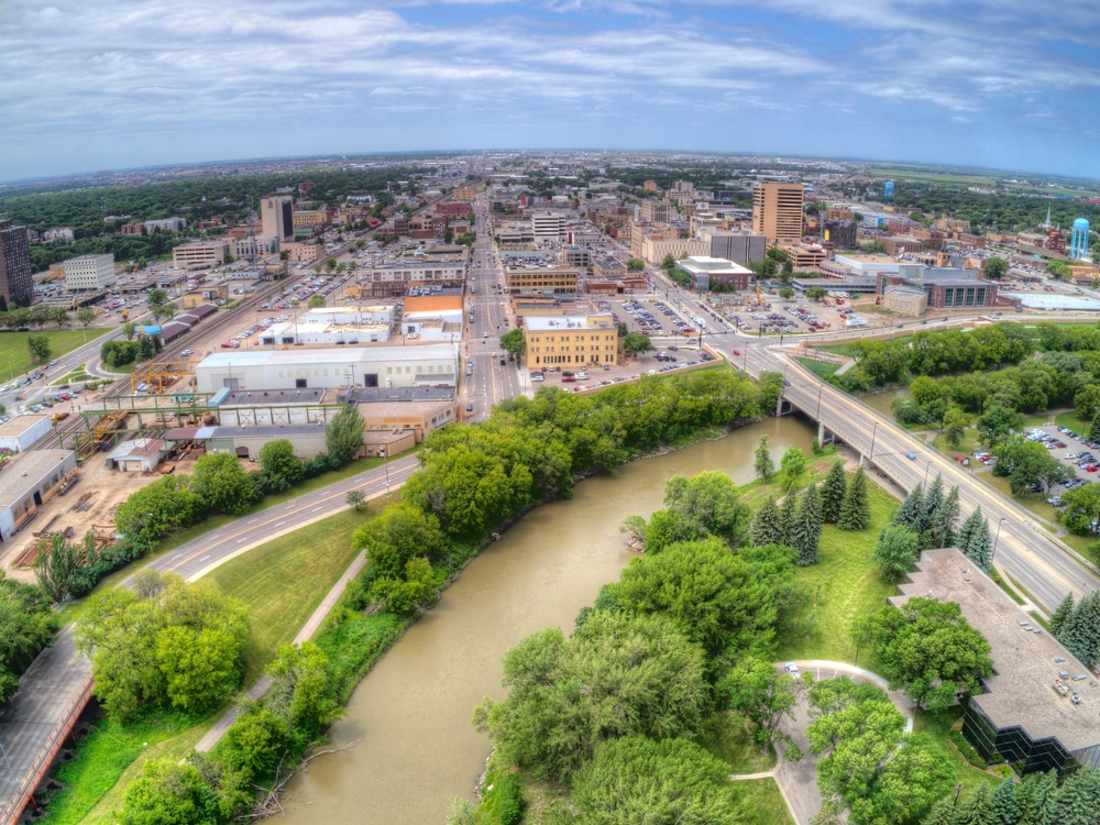 An aerial view of the city of edmonton, saskatchewan.