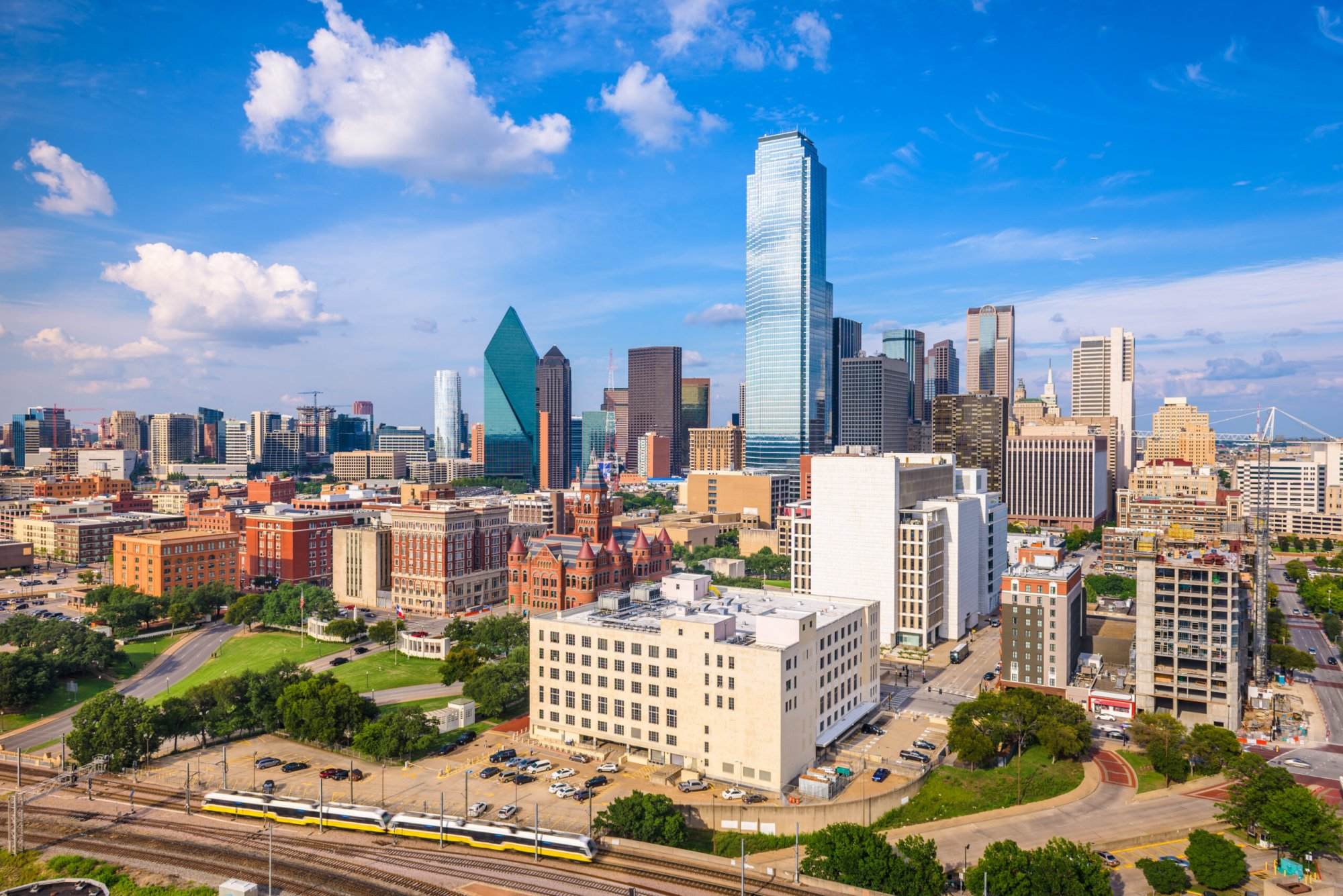 The skyline of dallas, texas.